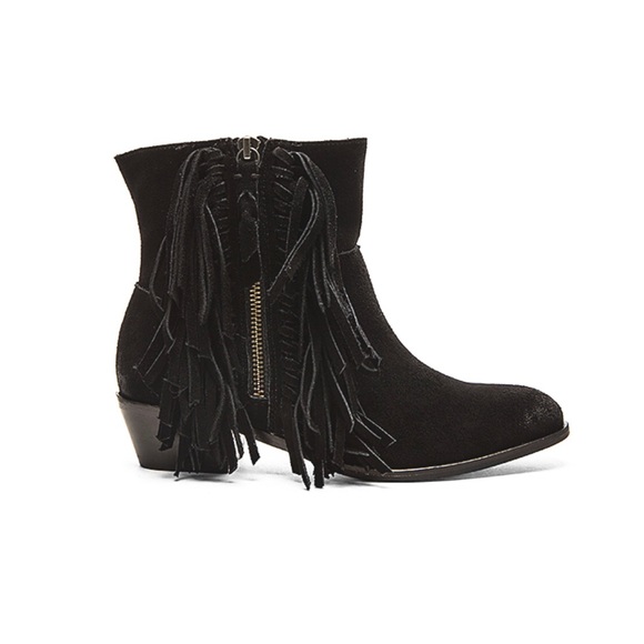 ANTHRO CYNTHIA VINCENT Nibble Fringe Suede Booties - Picture 3 of 8